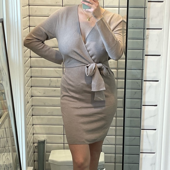 Babaton Fremont Merino Wrap Dress - Picture 2 of 3